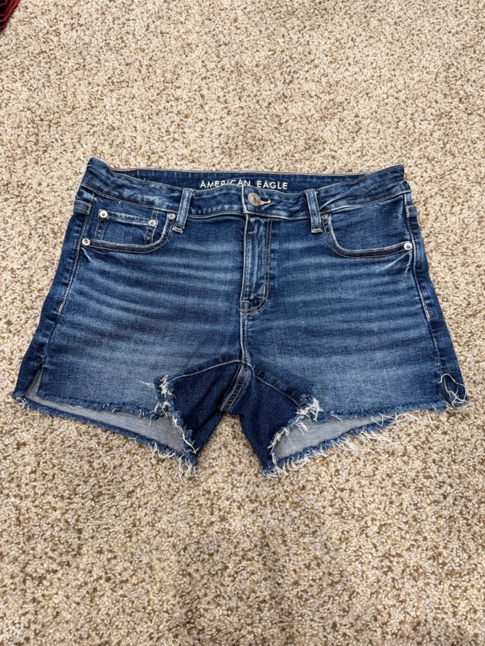American Eagle Outfitters Blue Distressed Denim Cutoff Shorts